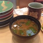 大漁亭 - 三河産茎わかめ汁(*^_^*)