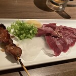 串処 あるい - ハツさし！とハツ皮？サービス