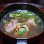 よし町 - 2025.5 ジャフラトレーディング産ホロホロ鳥と天然山菜のお椀