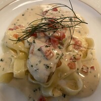 鮮魚のポワレ ブールブランソース フェトチーネ