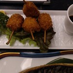 お食事処 多七 - 鮪メンチカツ串