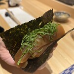 銀座 栞庵 やましろ - お食事　干瓢巻き