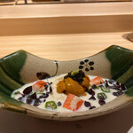 銀座 栞庵 やましろ - 前菜　汲み上げ湯葉の和物