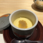 銀座 栞庵 やましろ - 蒸し物　このわたの茶碗蒸し