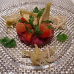 エル ブランシュ - シャラン産の鴨のカルパッチョ