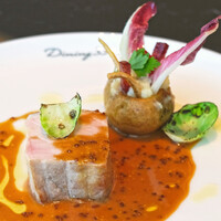 Hills House Dining 33 - ランチコース 7392円 の岩手県産 岩中豚ロースのロティ 新じゃが芋のフォンダン ムータルド風味
