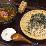 鵠沼海岸 蕎麦兄 - 豚にら蕎麦（1,850円）。