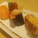 すし酒場 握わい - サーモン3貫※炙りは塩