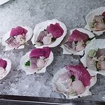 奥入瀬渓流ホテル - ビュッフェのお刺身　ホタテの貝に