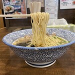 麺屋 銀星 海美風 - 喉越しの良い細麺。