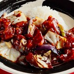 中国料理 百楽 - 2025.6-8-豚肉と茄子の回鍋肉丼