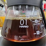 珈琲工房 アトリエ夢珈琲 - ショコラブレンド 濾過中