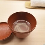 鮨 陸 - 鯛のだしとのれそれ