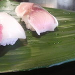 延喜寿し - 盛り合わせずし（イカ、サバ）