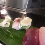 延喜寿し - にぎりずし（サバ、ホタテ、トロ、ハマチ）