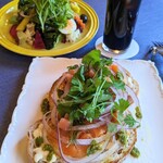 ビストロ じゅん - ランチ　信州サーモン自家製スモークとクスクスのタルティーヌセット
