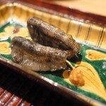 すし処 ひさ田 - めひかりの炭火焼き。あけからしと。