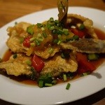 MiKiya's　ぐりぐり - メゴチ（白身魚）のフリットエスカベッシュソースは白と一緒に！