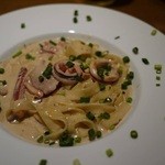 塩辛とクリームチーズのパスタは一番人気？ｳﾏｼ！