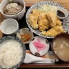 酒場戸隠 - とり天定食+冷たいそば