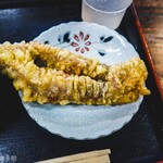 ヨコクラうどん - ゲソ天