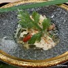 御所南 かまた - 鯉の天ぷらと蓬の素揚げと蓬豆富