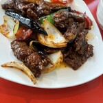 中華飯店 - 茄子炒牛肉(茄子と牛肉中国味噌炒め)