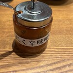 徳島ラーメン人生 - 卓上には「にんにく辛味噌」も