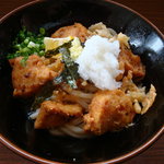 山の家 - 鳥ぶっかけうどん（小）　450円