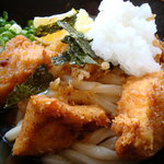 山の家 - 鳥ぶっかけうどん（小）　450円