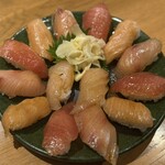 八丈島郷土料理 源八船頭 - 島寿司二人前2,180円
鮪、カジキ、ワラサ、目鯛