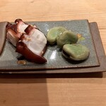 すしやのたい悟 - 天豆と明石の蛸さんでーす。①