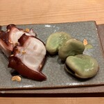 すしやのたい悟 - 天豆と明石の蛸さんでーす。②
