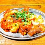 大衆酒場 藤沢ホルモン - どか盛りミックスホルモン「ペア盛り」（味噌味）