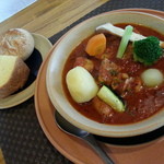 ポトフ - 若鶏とソーセージのトマトシチュー（１２８０円）です。２０１４年７月