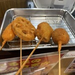 元祖串かつ だるま - チーズ、レンコン、つくね