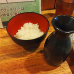 会津ラーメン 和 - ライス少な目とスープ割