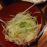 会津ラーメン 和 - ライスにネギと山葵