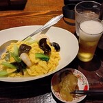 やまか飯店 - えびと卵の塩炒め