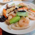 中華料理福臨門 - 海老と季節野菜の炒めアップ