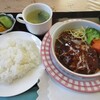 渚園 - デミグラスソースの煮込み風ハンバーグ 850円