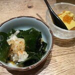 小皿のまぐろとさば。 - 