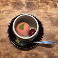 味処 季布や - さくらんぼシャーベット