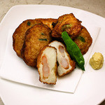 Assortment of four types of fried Satsuma