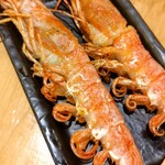 野菜巻きと焼き鳥 達磨酒場 - えびの塩焼きアップ