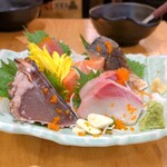 野菜巻きと焼き鳥 達磨酒場 - 刺身盛り合わせ