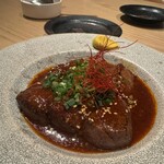 博多牛もつ鍋 なの川 恵比寿 代官山店 - 九州産和牛レバーステーキ