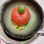 白金亭 - 丸ごとトマトのサラダ　オレンジ風味