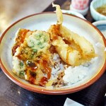 釜玄本店 - ミニきす天丼