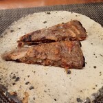 手打ち蕎麦 たがた - 桜海老入り蕎麦粉焼き